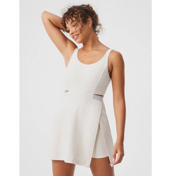 Outdoor Voices Dresses & Skirts - Outdoor Voices Court Cutout Mini Dress Cream Heather Running Workout Women's S